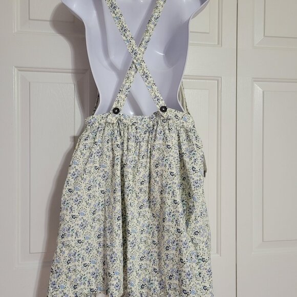Free People Petunia Mini Dress Blue Floral Cross Back Straps Size Small NWT - Picture 4 of 4